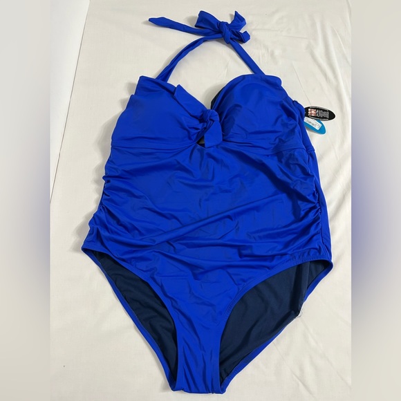 Boutique + Swim Boutique Swimwear One Piece Size 3x Color Blue